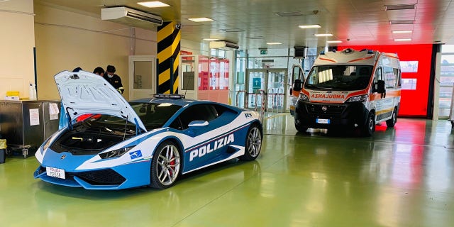 This Lamborghini Huracán model was gifted to Italian Highway Patrol by the carmaker in 2017. 