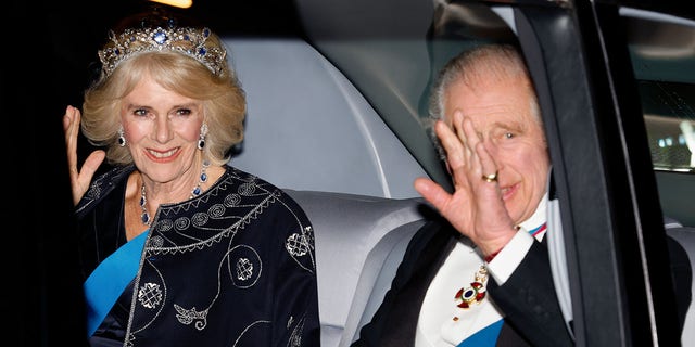 King Charles III, seen here with his wife Queen Consort Camilla, declined to comment on the Duke and Duchess of Sussex's Netflix docuseries.