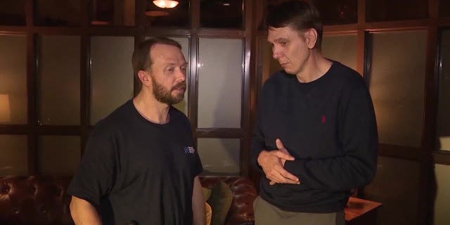 Lee Clark, left, and Joseph Storey, right, were released from prison Thursday after serving 25 years for a murder they did not commit. Their release was secured after Proof podcast uncovered new evidence in their case.