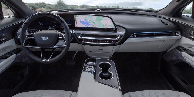 Cadillac Lyriq starting price drops as 500 hp model is added The Lyriq features a widescren digital display.