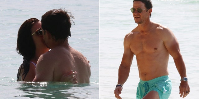 Mark Wahlberg and wife Rhea Durham enjoy Boxing Day beach vacation.