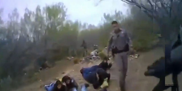 Texas DPS apprehends illegal aliens crossing the southern border.