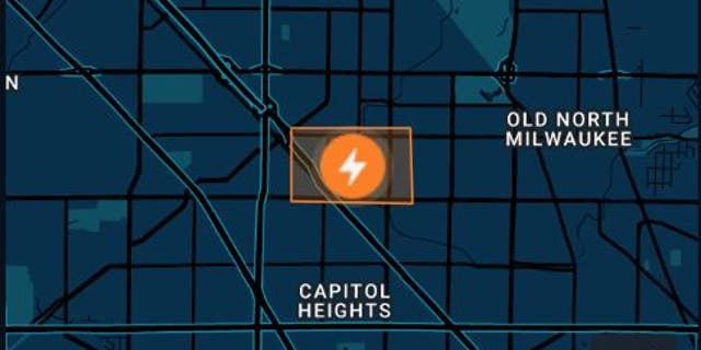 A satellite image shows the intersection where a postal worker was shot to death on Friday, Dec. 9, 2022, according to Milwaukee police.