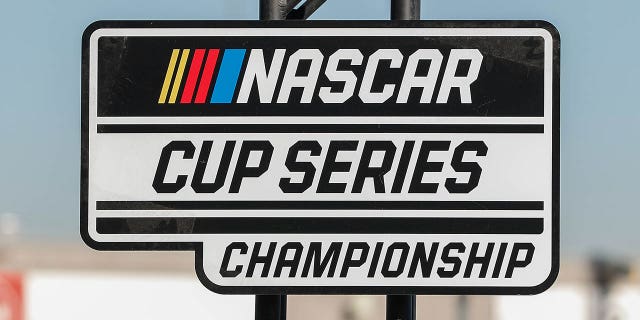 The NASCAR Cup Series Championship logo prior to the NASCAR Cup Series Championship Race on November 6, 2022, at Phoenix Raceway in Avondale, Arizona.