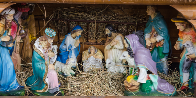 Nativity scene in Lviv, Ukraine, December 18, 2022.