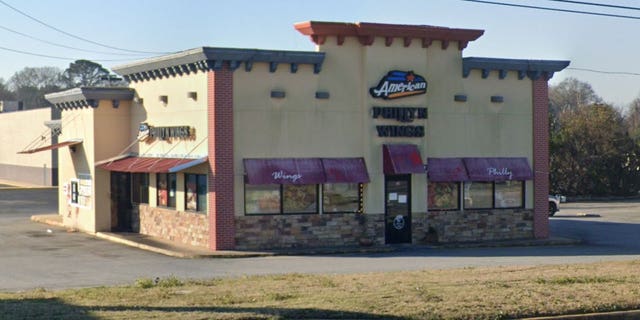 Philly N Wings Restaurant in Warner Robins, Georgia, where an attempted robber was shot and killed by a store employee.