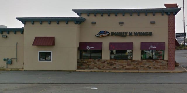 Philly N Wings Restaurant in Warner Robins, Georgia, where an attempted robber was shot and killed by a store employee.