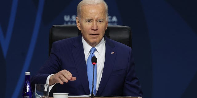 President Biden addresses the US-Africa summit in Washington DC on December 15, 2022.