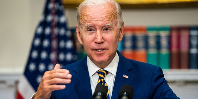 US President Joe Biden delivers remarks regarding student loan debt forgiveness in the Roosevelt Room of the White House on Wednesday August 24, 2022. 