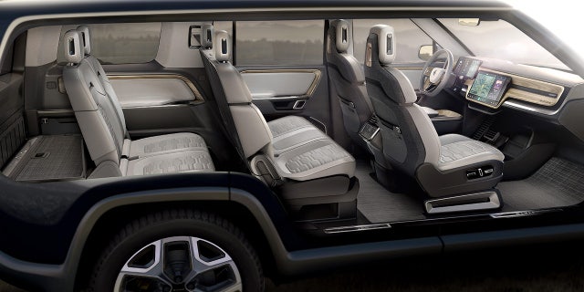 The R1S has seating for seven passengers.