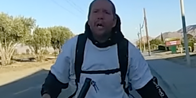 California man Kenneth Scott Wallis seen in body camera footage after sheriff's deputy stopped him while he was riding a bike.