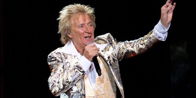 Rod Stewart performs on stage at The OVO Hydro in November.