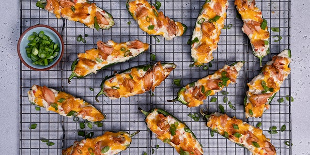 Try these salmon jalapeño poppers that are sure to be a real crowd pleaser.