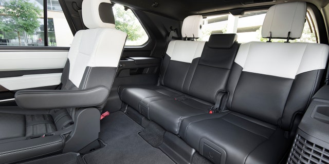 The third row bench is large enough for six-foot-tall passengers.