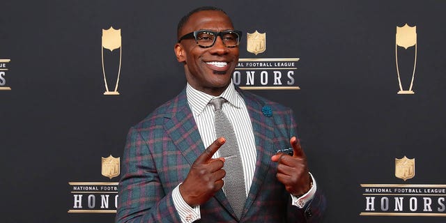 Shannon Sharpe poses for photos on the red carpet at the NFL Honors Feb. 2, 2019, at the Fox Theatre in Atlanta. 