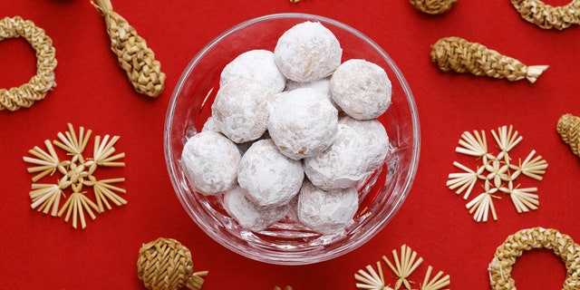 Homemade snowball cookies are a sweet treat for Christmastime. 