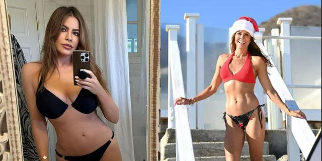 Sofia Vergara, Brooke Burke and more celebs heat up Christmas week in sizzling bikinis.