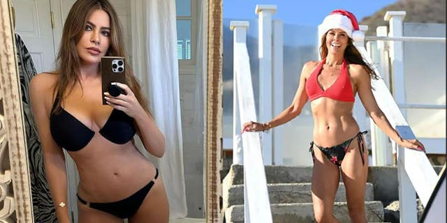 Sofia Vergara, Brooke Burke and more celebs heat up Christmas week in sizzling bikinis.