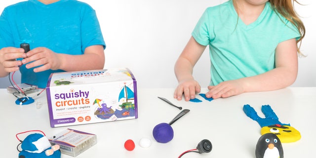 Squishy Circuits use play dough to create circuits making this the perfect gift for your bright minded kiddos.