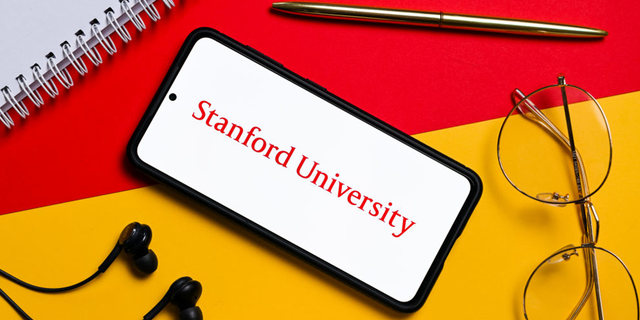 Stanford University on a phone