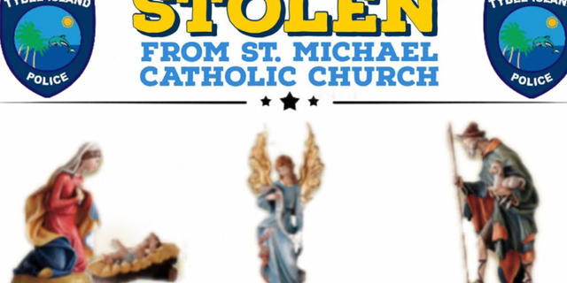 Pieces from a Nativity scene at a church were stolen this weekend. 