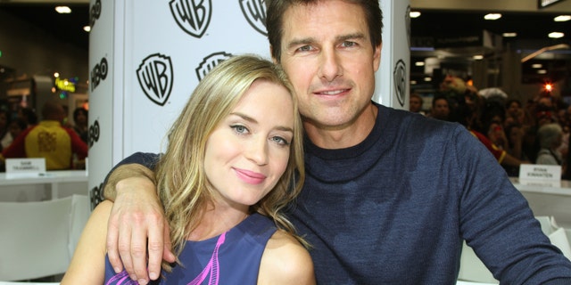 Emily Blunt revealed Tom Cruise gave her a few words of advice while filming "Edge of Tomorrow."