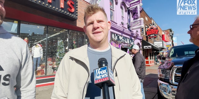 Nicky, a New Yorker visiting Nashville, said his 2023 resolutions were as follows "be a better person and give more."