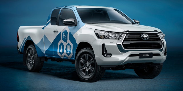 Toyota has converted a Hilux pickup with a hydrogen fuel cell powertrain.