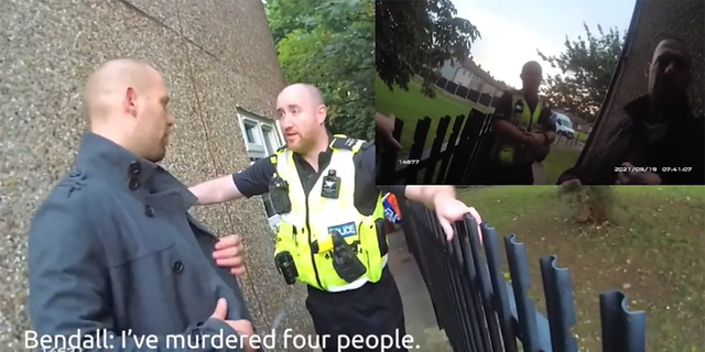 Damien Bendall admits to UK police officers, "I've murdered four people."