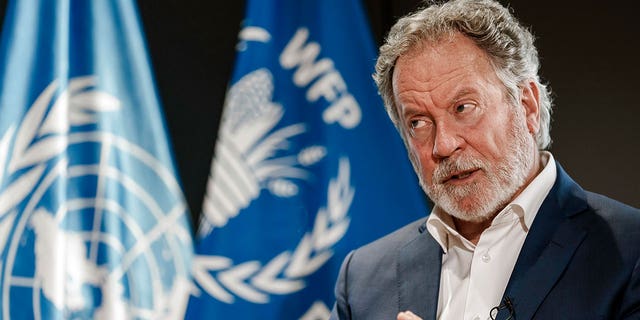 World Food Program Executive Director David Beasley speaks during an interview in Rome on Nov. 2, 2021