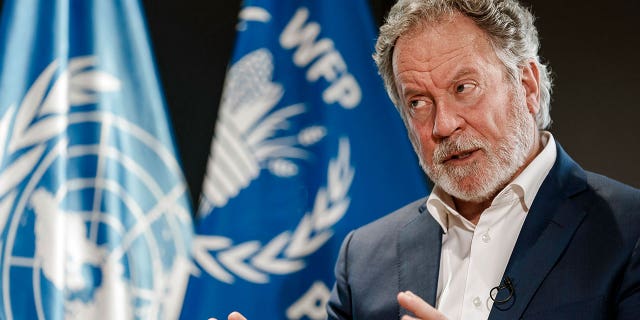 World Food Program Executive Director David Beasley speaks during an interview in Rome on Nov. 2, 2021