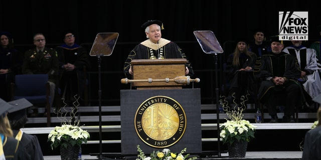 University President Scott Green remembered the slain students as "bright lights on our campus and cherished members" of the U of I community during his Saturday commencement speech before holding a moment of silence in their memories.