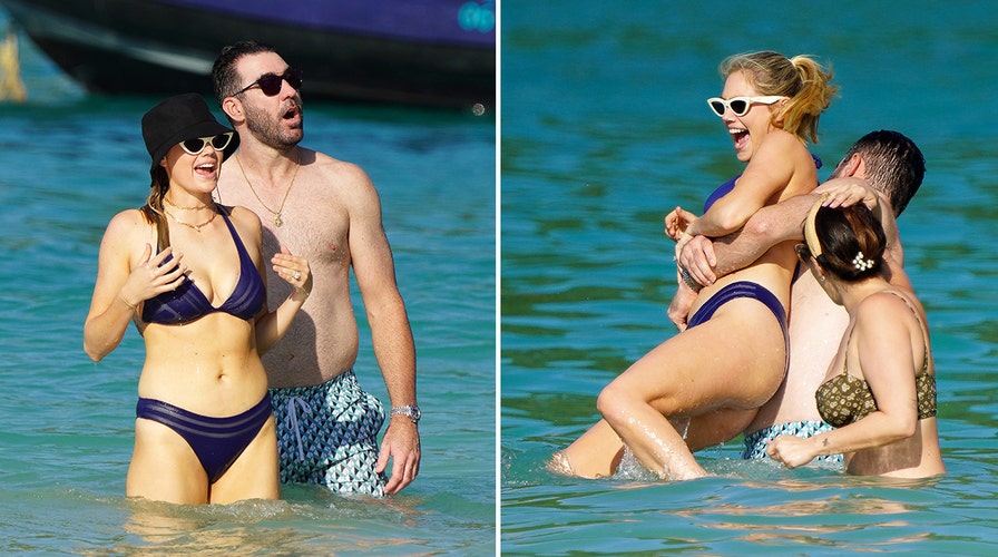 Justin Verlander cheered on by model wife Kate Upton at New York Mets  unveiling
