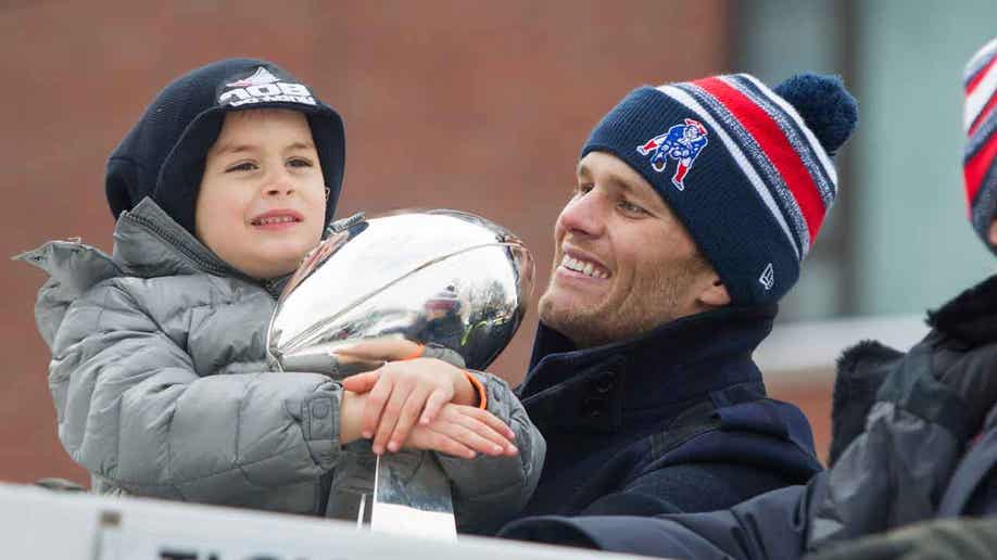 Tom Brady and his son Benjamin