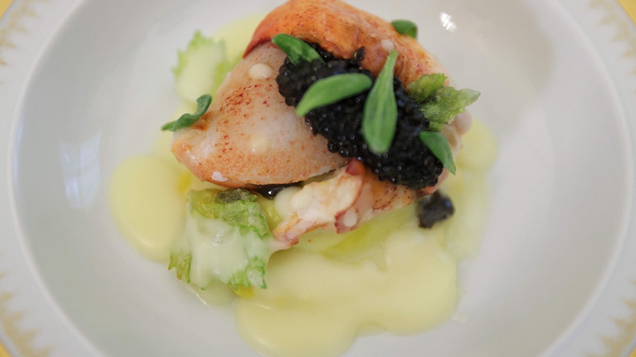 A lobster dish that will be served at the State Dinner
