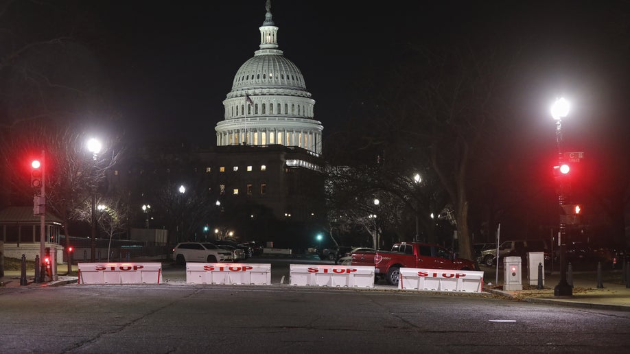 Barricades outside U.S. Capitol building