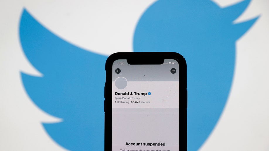 A photo of Donald Trump's suspended Twitter account