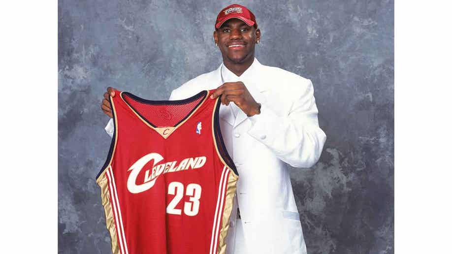 LeBron after being drafted
