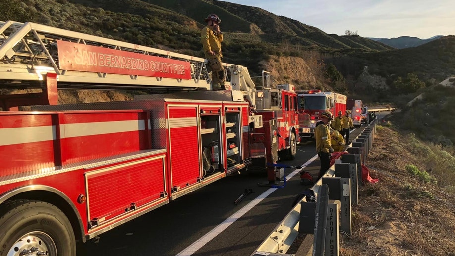 A San Bernardino County Fire truck