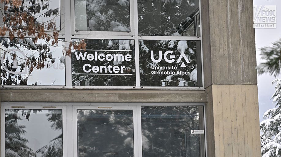 Grenoble, France campus exerior shots during snowy day