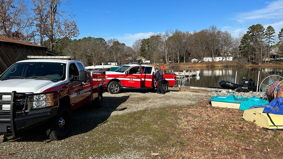 crews searching lake