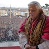Pope Benedict at balcony of St. Peter's Basilica