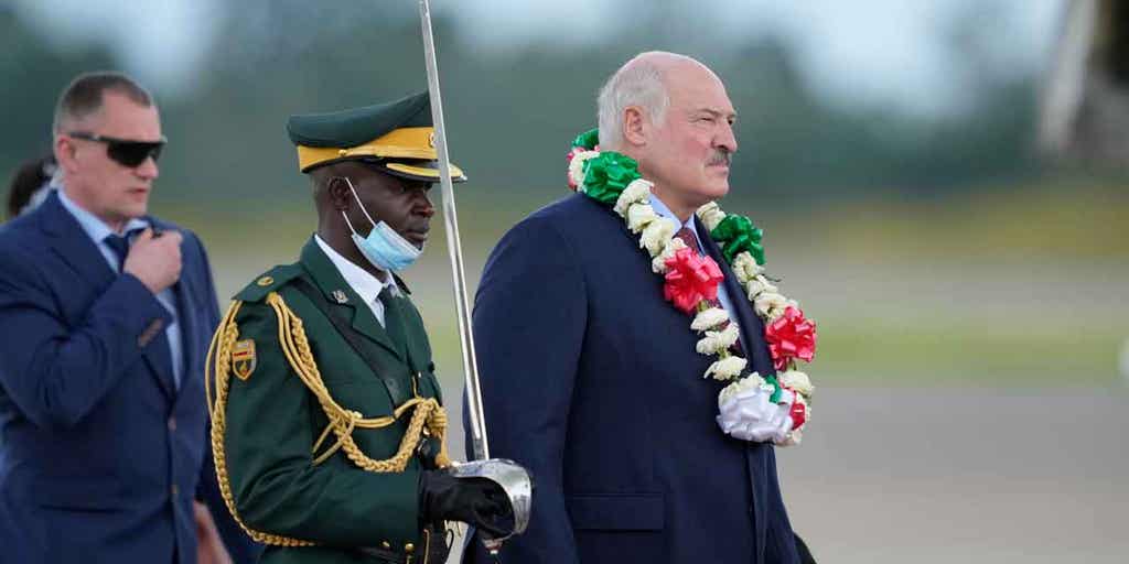 Belarus' president arrives in Zimbabwe to cement economic, political ties between the Russian allies