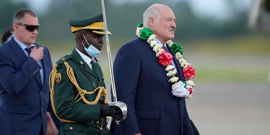 Belarus' president arrives in Zimbabwe to cement economic, political ties between the Russian allies