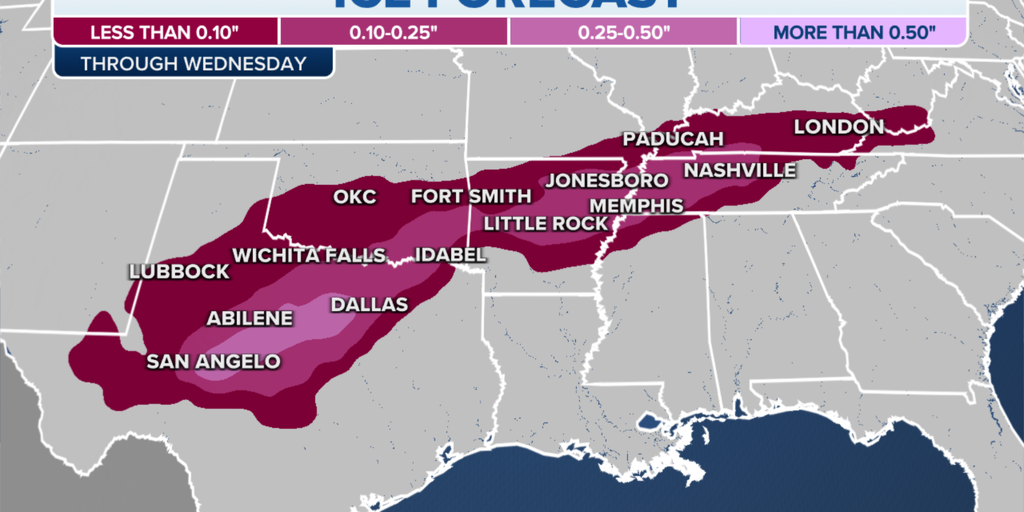 Ice storm in South could cause power outages, travel issues for millions of Americans