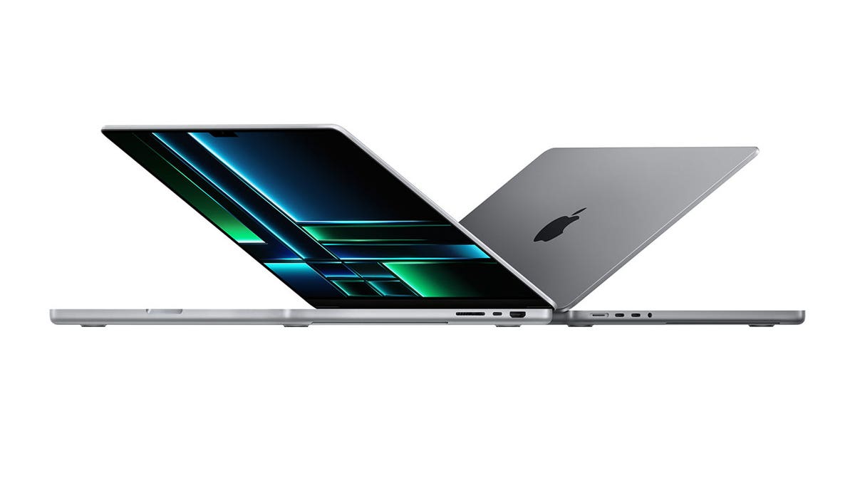 Apple ad showing new macbook with screens