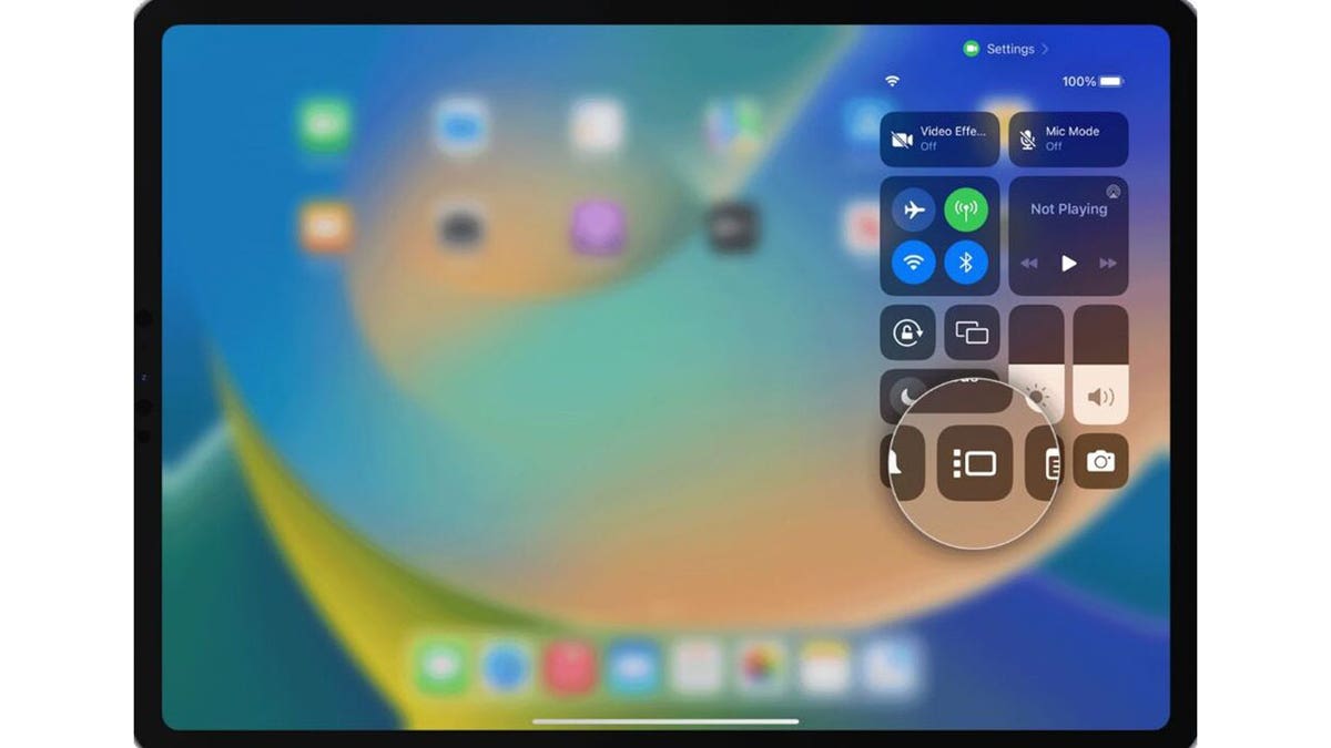 Photo of an iPad lock screen.