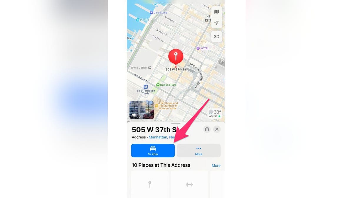 Screenshot of Apple Maps.