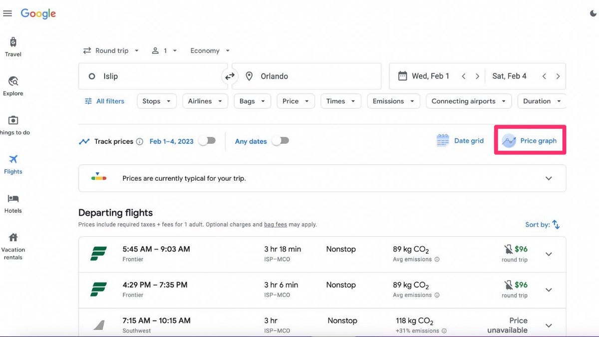 google flights travel