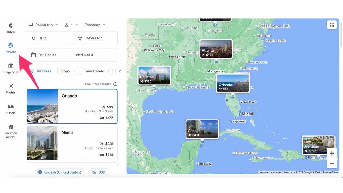 google flights travel